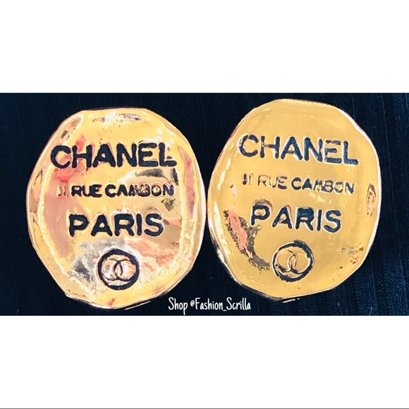 CHANEL RARE VINTAGE 31 Rue Cambon clip earrings - Picture 9 of 9